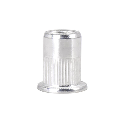 Harfington 110 Pcs Silver Tone Aluminum Alloy Car Flat Head Rivet Nut Threaded Insert