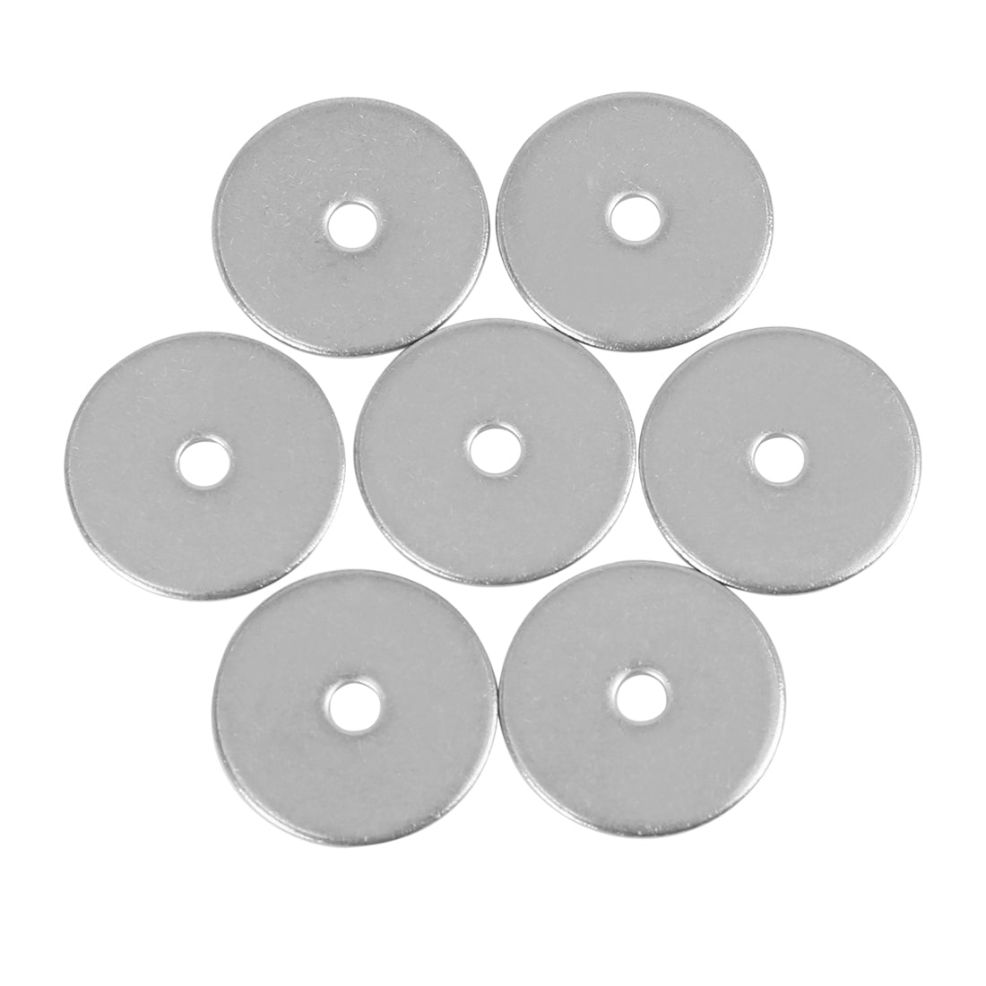 Harfington 55pcs M4 x 25mm x1.5mm Stainless Steel Car Fastener Sealing Flat Washer Gaskets