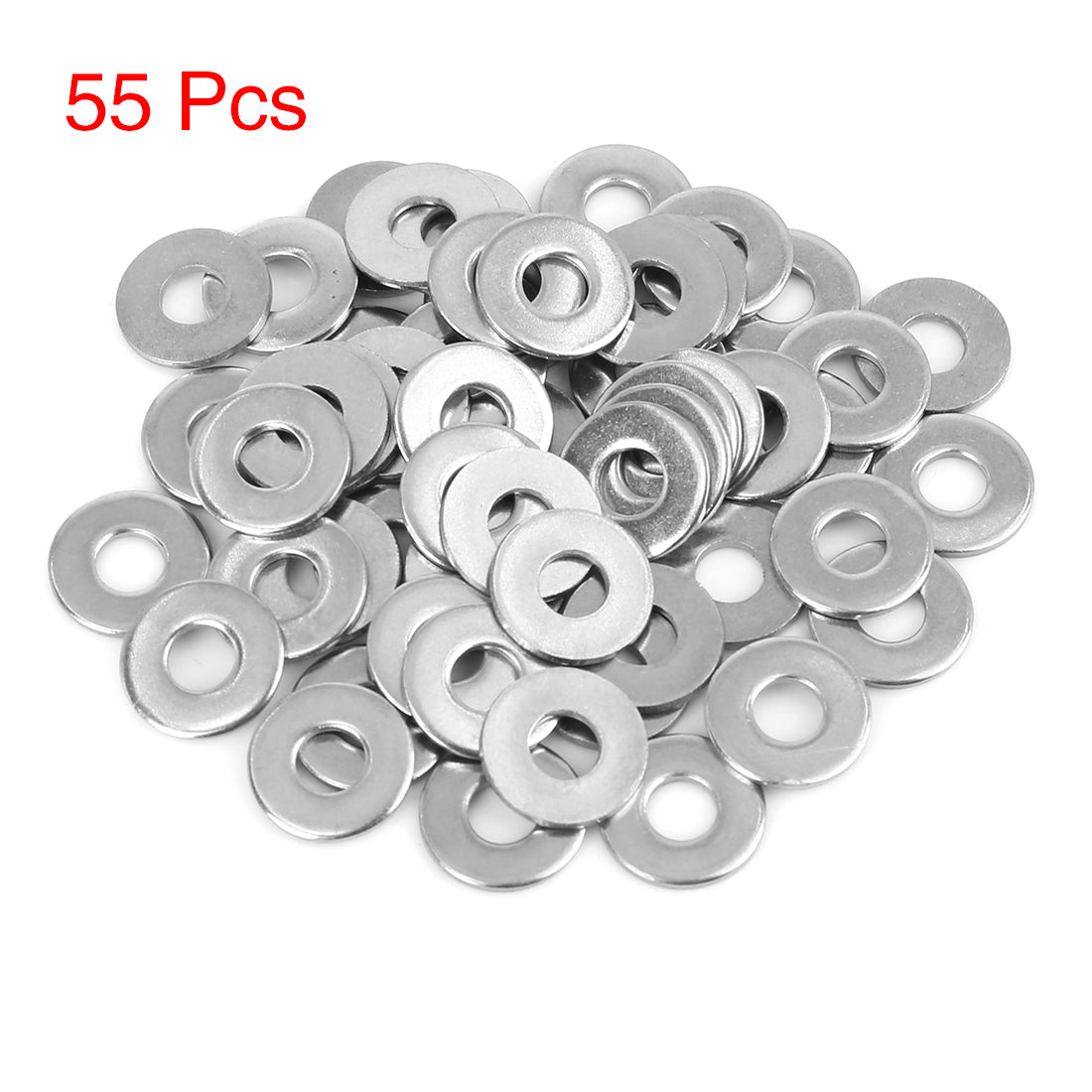 Harfington 55pcs M6 x 16mm x1.5mm Stainless Steel Car Fastener Sealing Flat Washer Gaskets