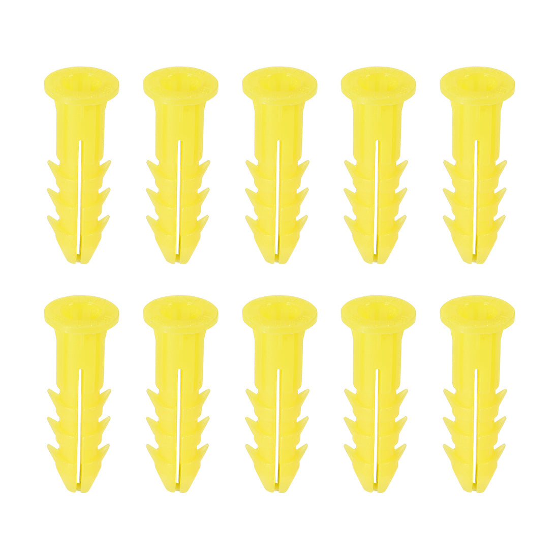 Harfington 6x26mm Plastic Expansion Tube Bolts Column Frame Fixings Yellow 300pcs