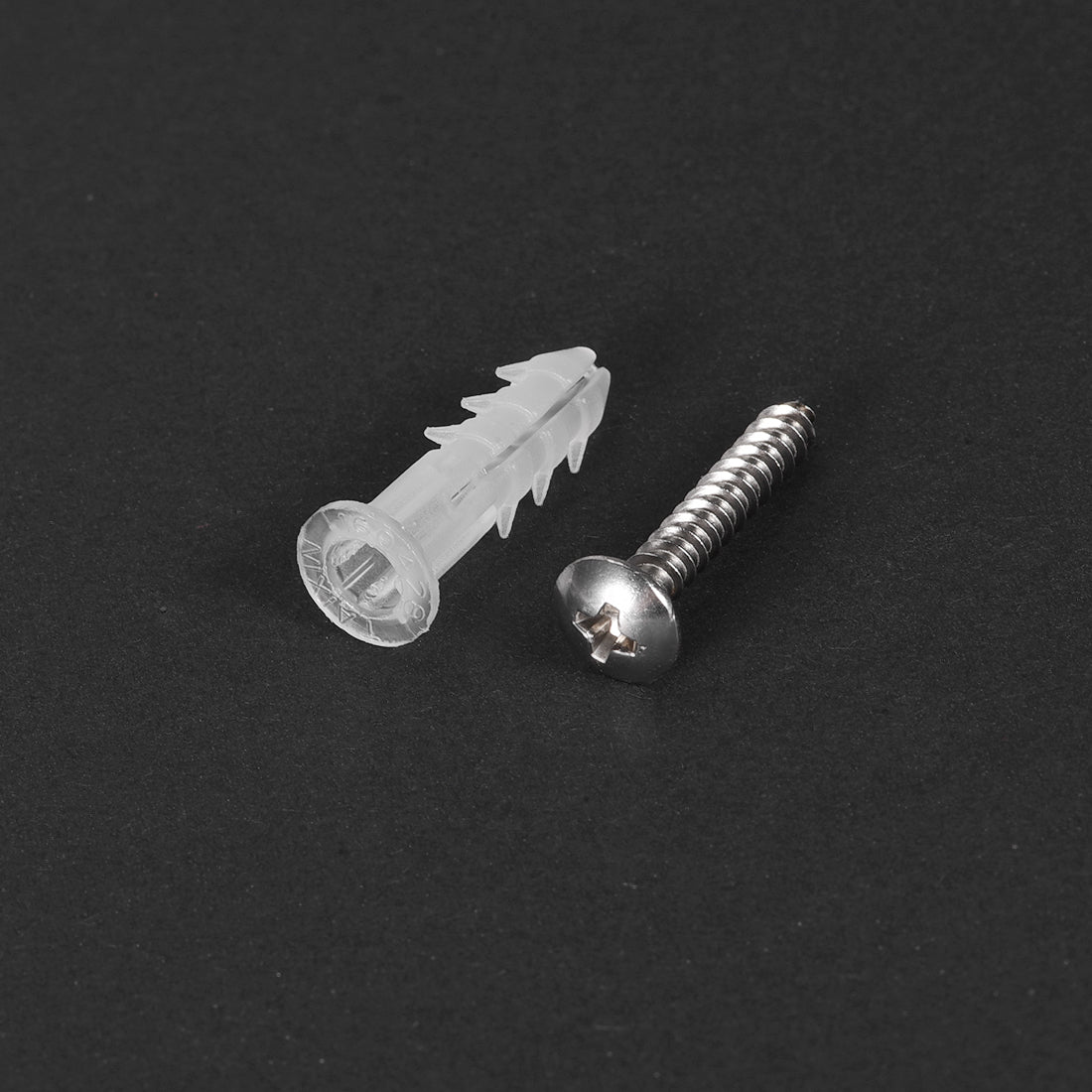 Harfington 6 x 26mm Plastic Expansion Tube for Drywall with Screws, Translucent 20pcs