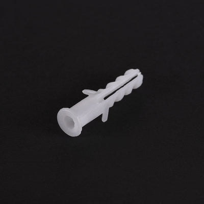 Harfington 6mmx30mm Plastic Expansion Tube Bolts Column Frame Fixings White 150pcs