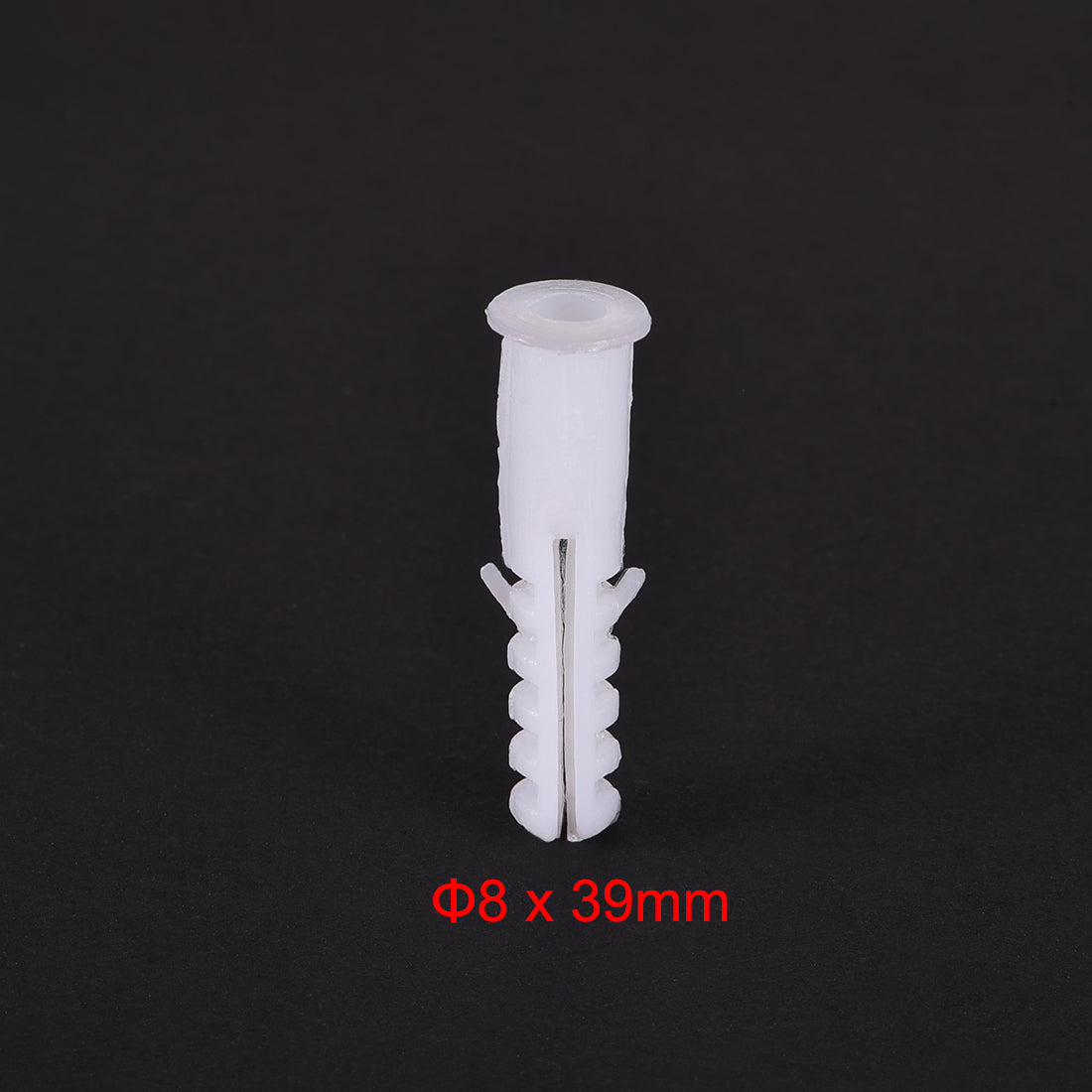 Harfington 8x39mm Plastic Expansion Tube Bolts Column Frame Fixings White 70pcs