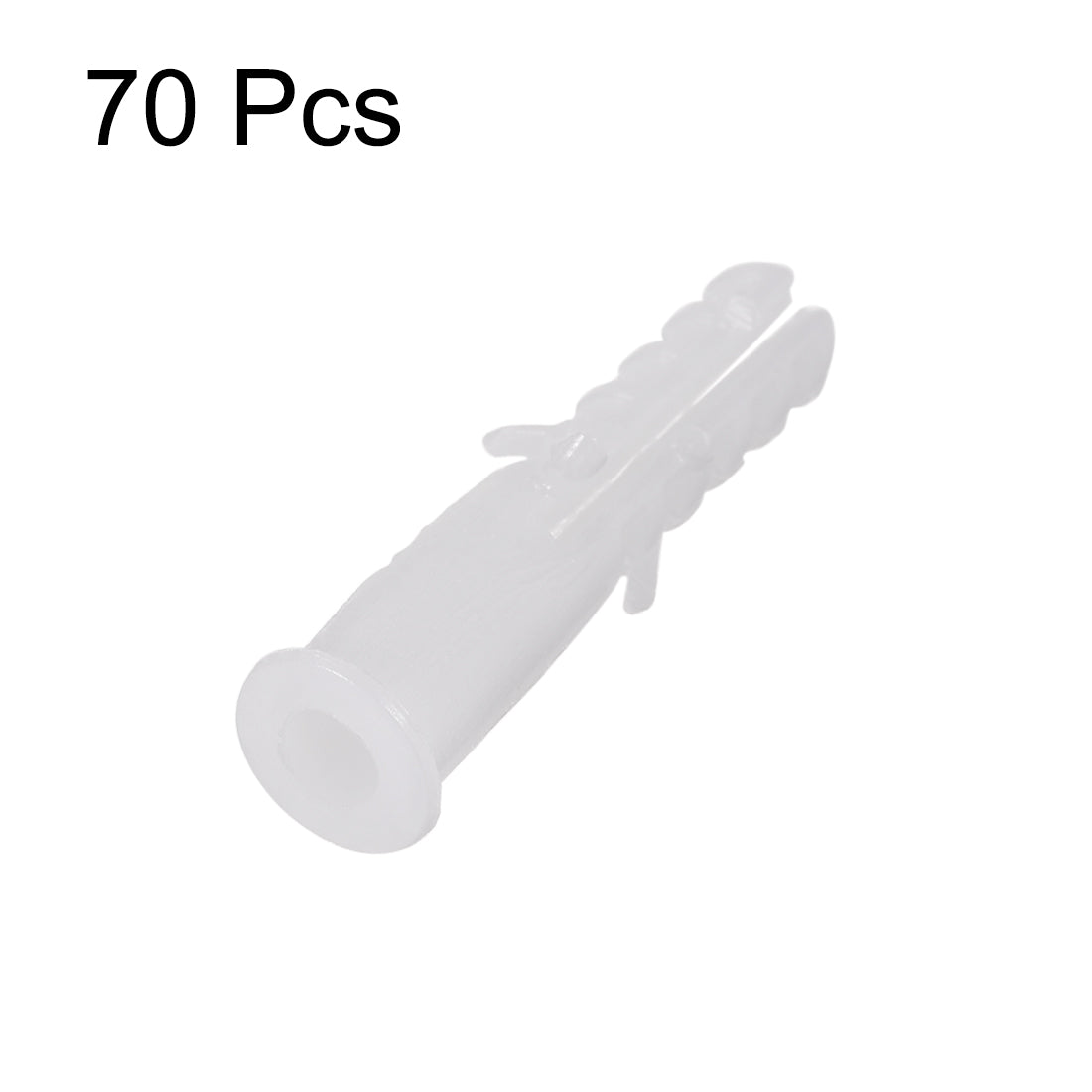 Harfington 8x39mm Plastic Expansion Tube Bolts Column Frame Fixings White 70pcs