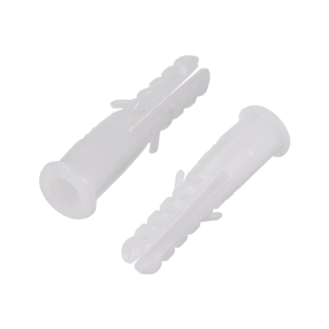 Harfington 8x39mm Plastic Expansion Tube Bolts Column Frame Fixings White 70pcs