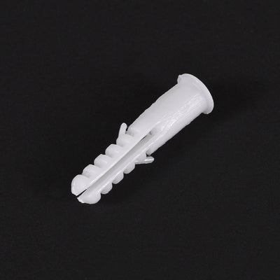 Harfington 8x40mm Plastic Expansion Tube Bolts Column Frame Fixings White 120pcs