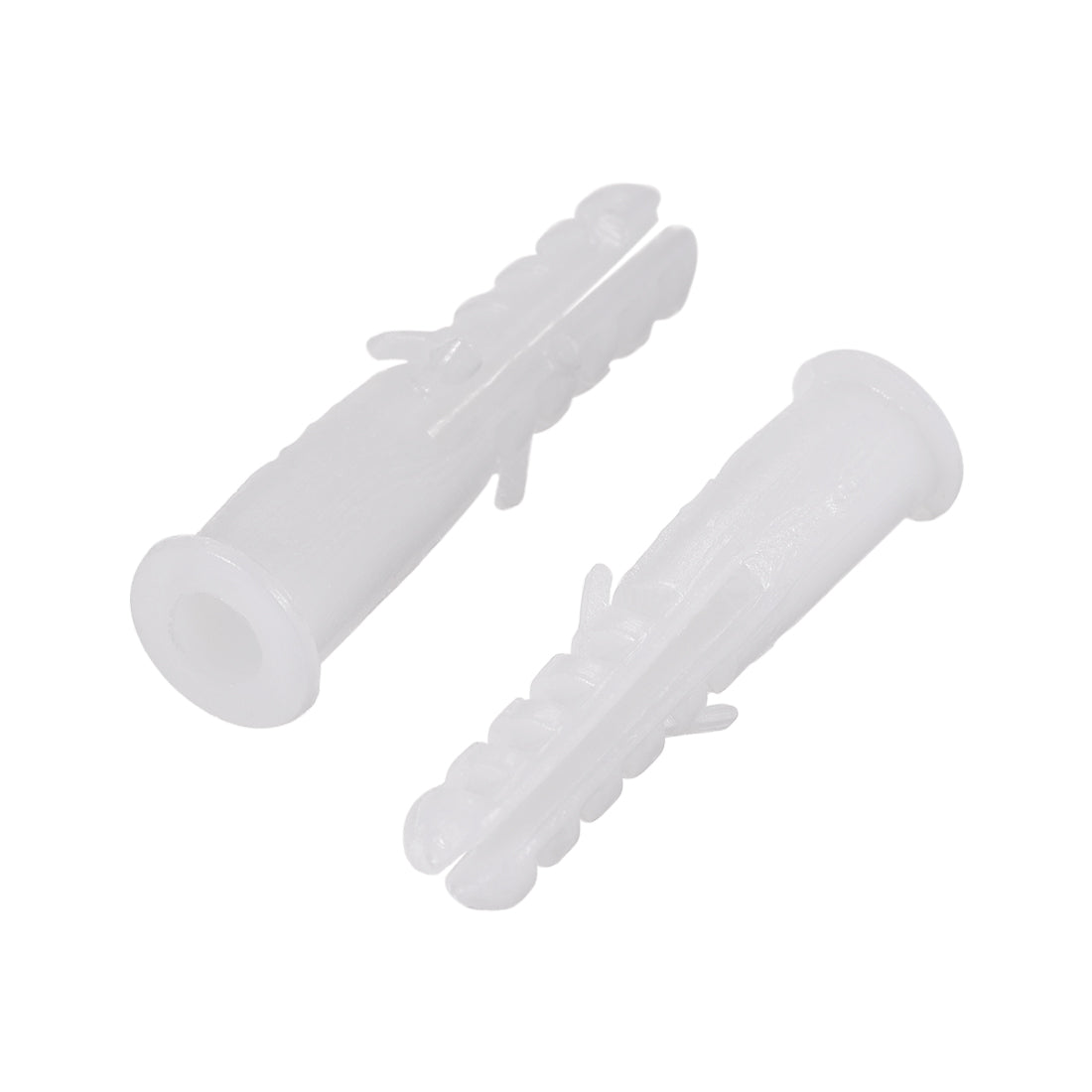 Harfington 8x40mm Plastic Expansion Tube Bolts Column Frame Fixings White 120pcs