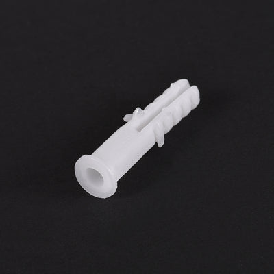 Harfington 8x38mm Plastic Expansion Tube Bolts Column Frame Fixings White 200pcs