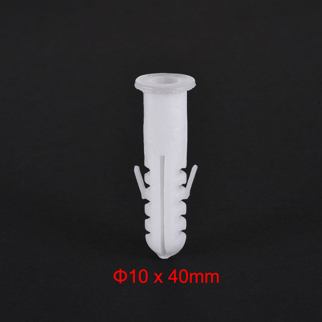 Harfington 10x40mm Plastic Bolts Expansion Pipe Column Frame Fixings White 35pcs