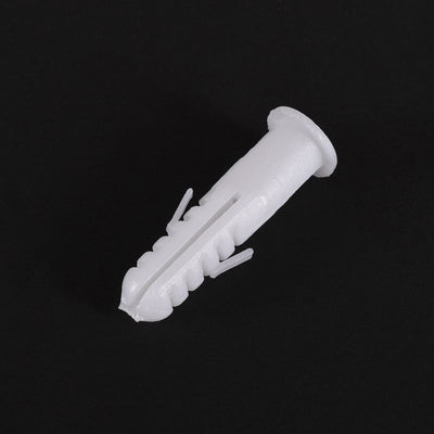 Harfington 10x41mm Plastic Bolts Expansion Pipe Column Frame Fixings White 75pcs