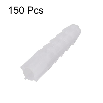 Harfington 8mmx40mm Plastic Expansion Tubes Column Frame Fixings White 150pcs