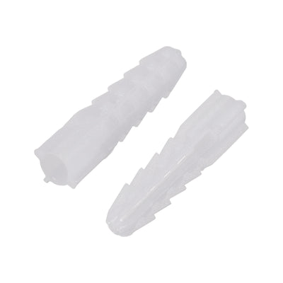 Harfington 8mmx40mm Plastic Expansion Tubes Column Frame Fixings White 150pcs