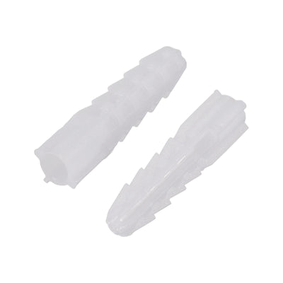 Harfington 8mmx39mm Plastic Expansion Tubes Column Frame Fixings White 200pcs