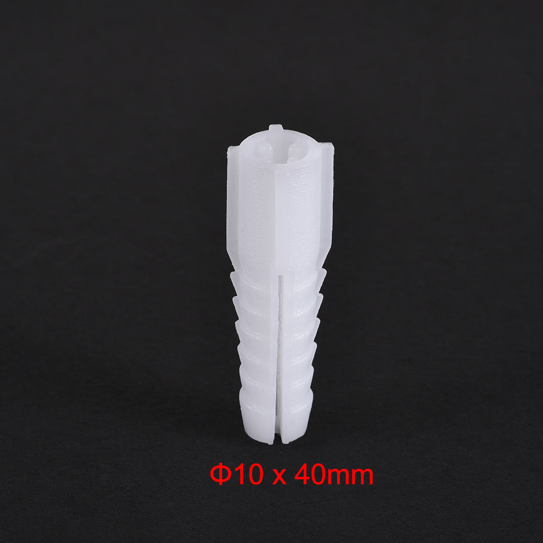 Harfington 10x40mm Plastic Expansion Tube Bolts Column Frame Fixings White 30pcs