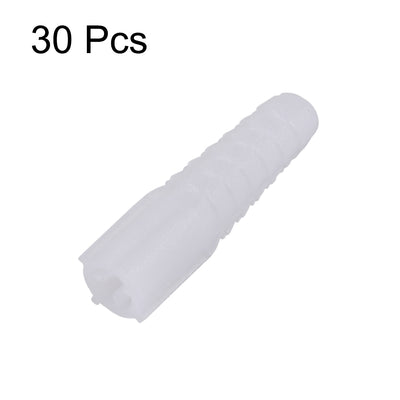 Harfington 10x40mm Plastic Expansion Tube Bolts Column Frame Fixings White 30pcs
