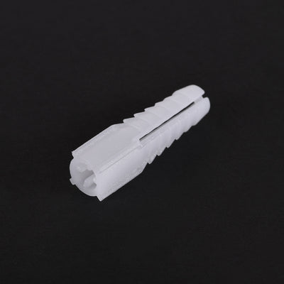 Harfington 10x40mm Plastic Expansion Tube Bolts Column Frame Fixings White 30pcs