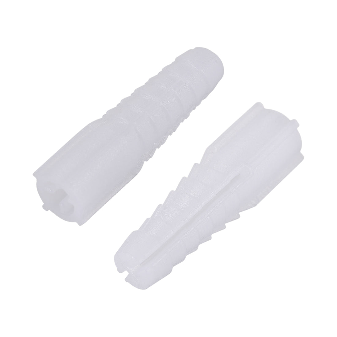 Harfington 10x40mm Plastic Expansion Tube Bolts Column Frame Fixings White 30pcs