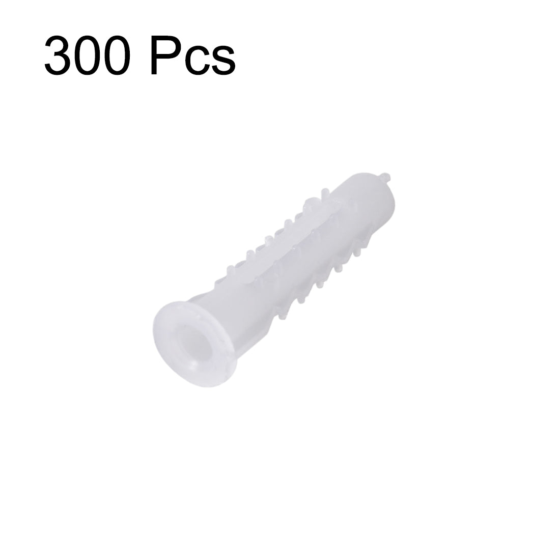Harfington 6mmx30mm Plastic Expansion Tubes Column Frame Fixings White 300pcs