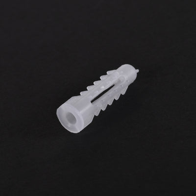 Harfington 6mmx30mm Plastic Expansion Tubes Column Frame Fixings White 300pcs