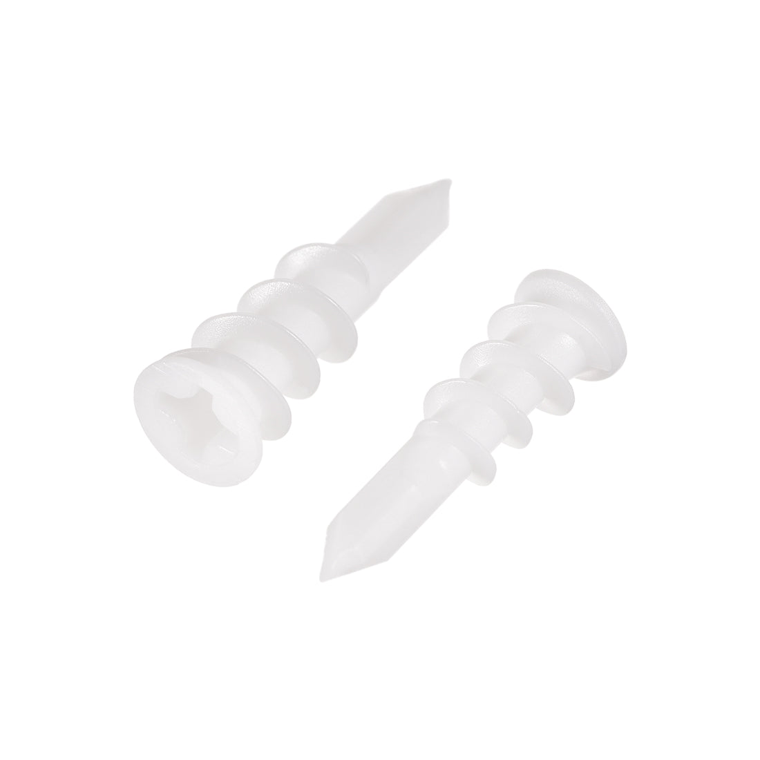 Harfington 10x32mm Plastic Expansion Tube Drywall Wall Fixing White 25pcs