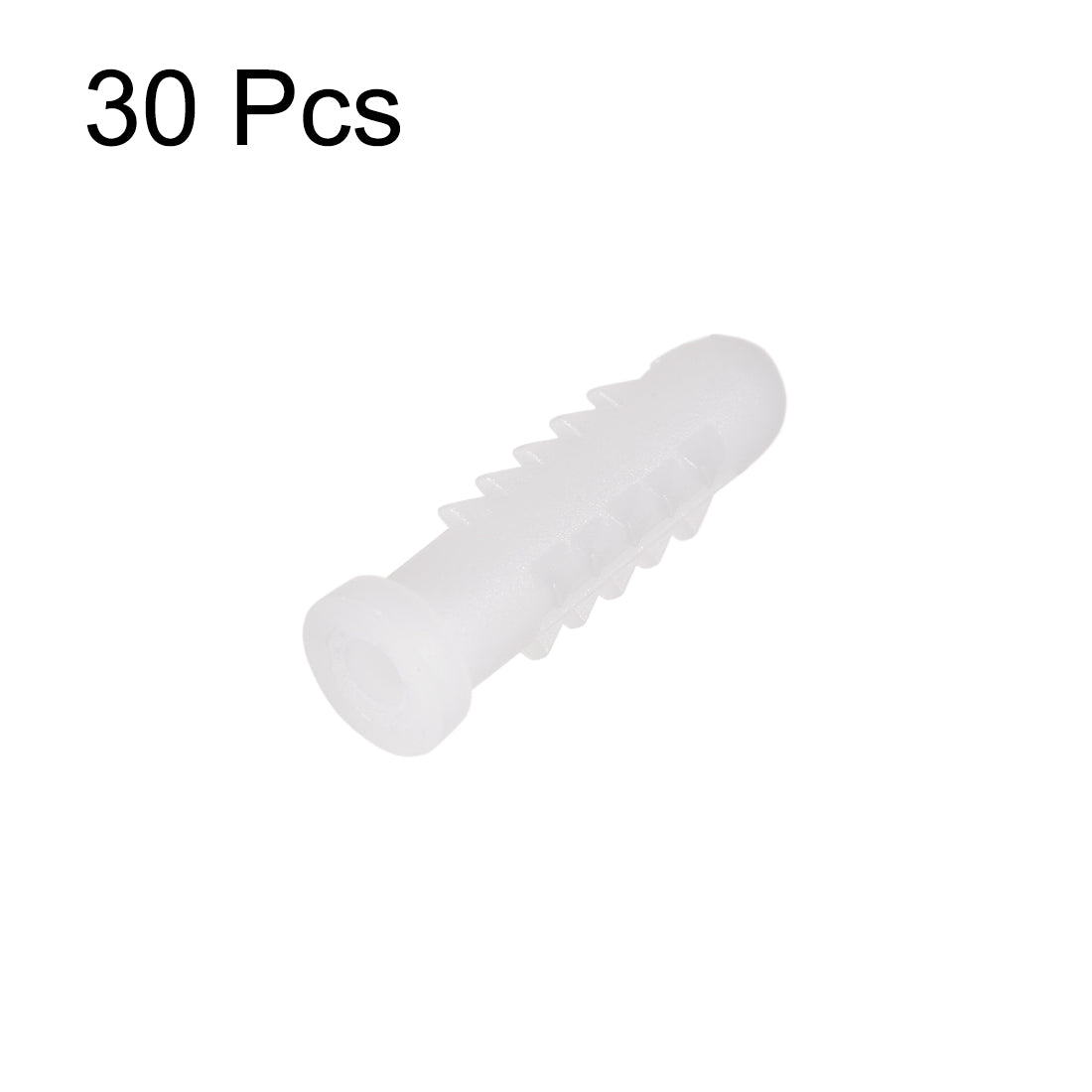 Harfington 6x25mm Plastic Bolts Expansion Pipe Column Frame Fixings White 30pcs