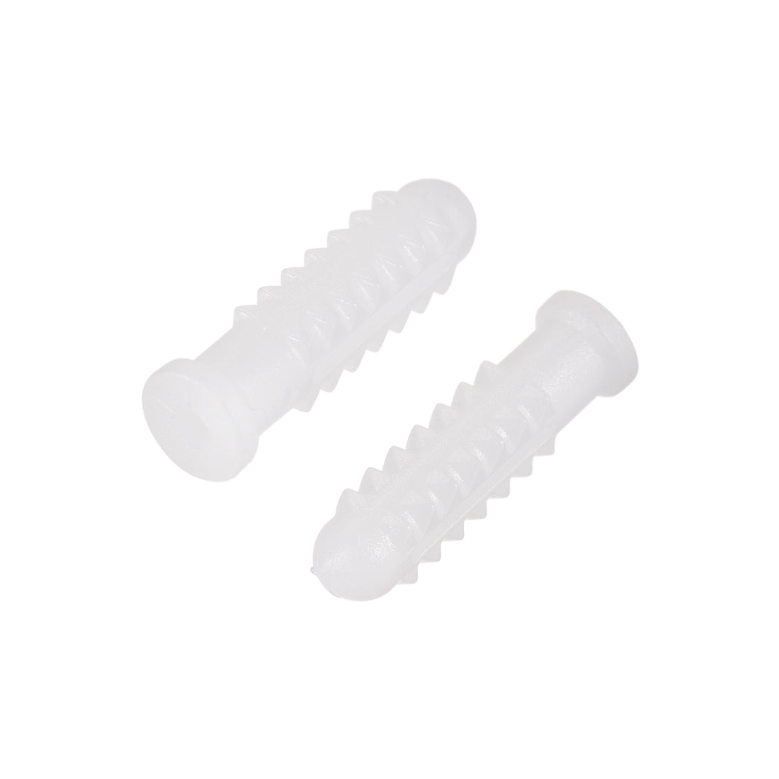 Harfington 7x31mm Plastic Expansion Tube Bolts Column Frame Fixings White 25pcs