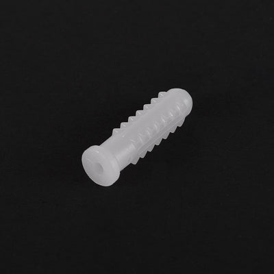 Harfington 7x30mm Plastic Expansion Tube Bolts Column Frame Fixings White 100pcs