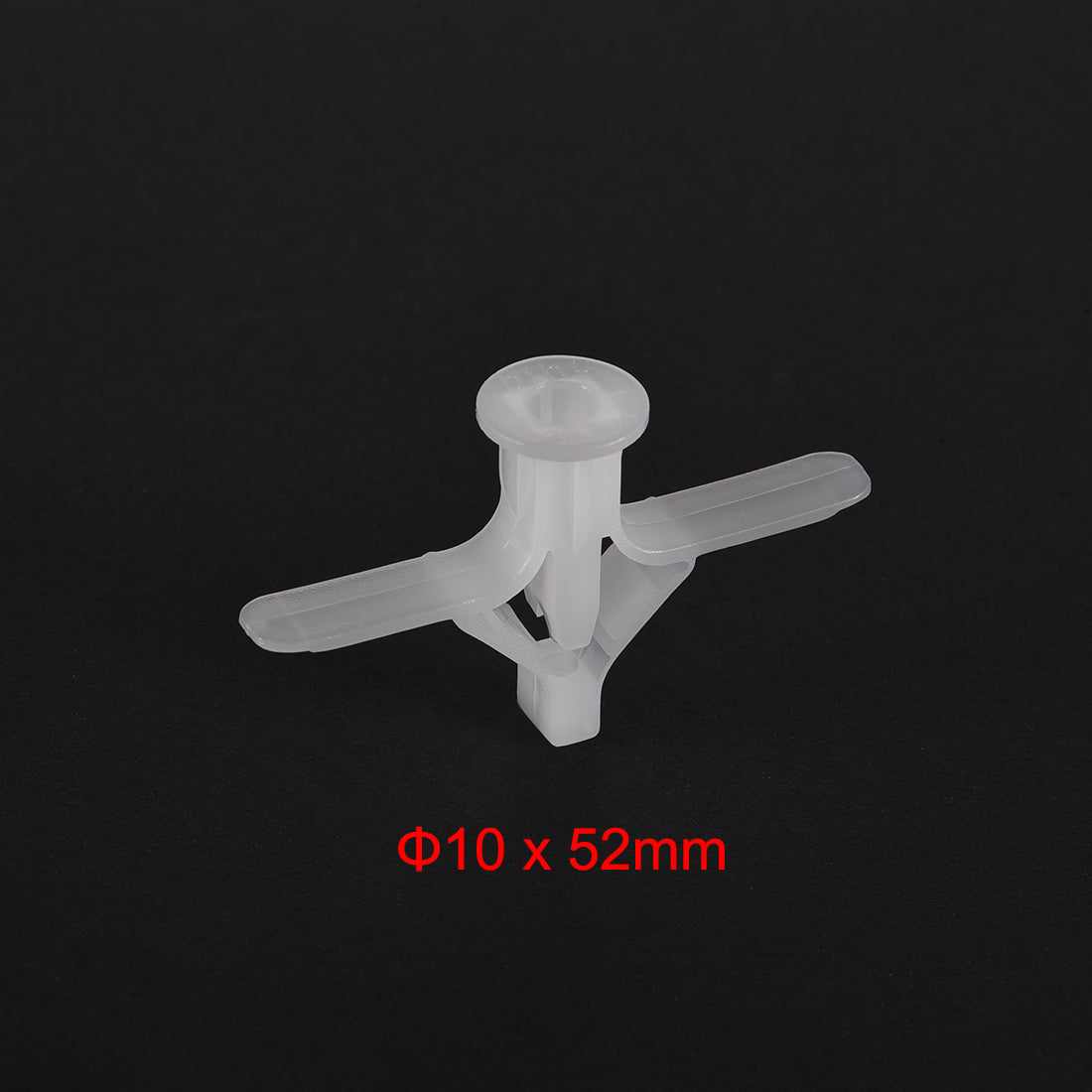 Harfington 10x52mm Plastic Expansion Tube for Hollow Drywall White 20pcs