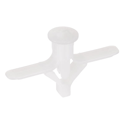 Harfington 10x52mm Plastic Expansion Tube for Hollow Drywall White 40pcs