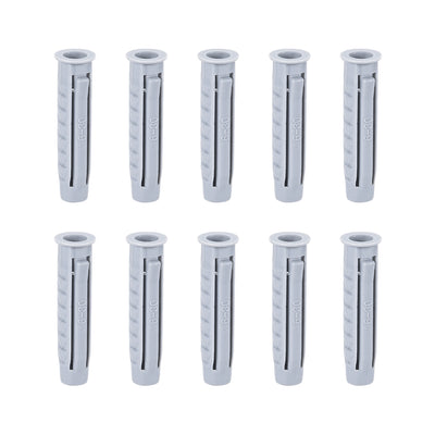 Harfington 6x30mm Plastic Expansion Tube Bolts Column Frame Fixings Gray 150pcs