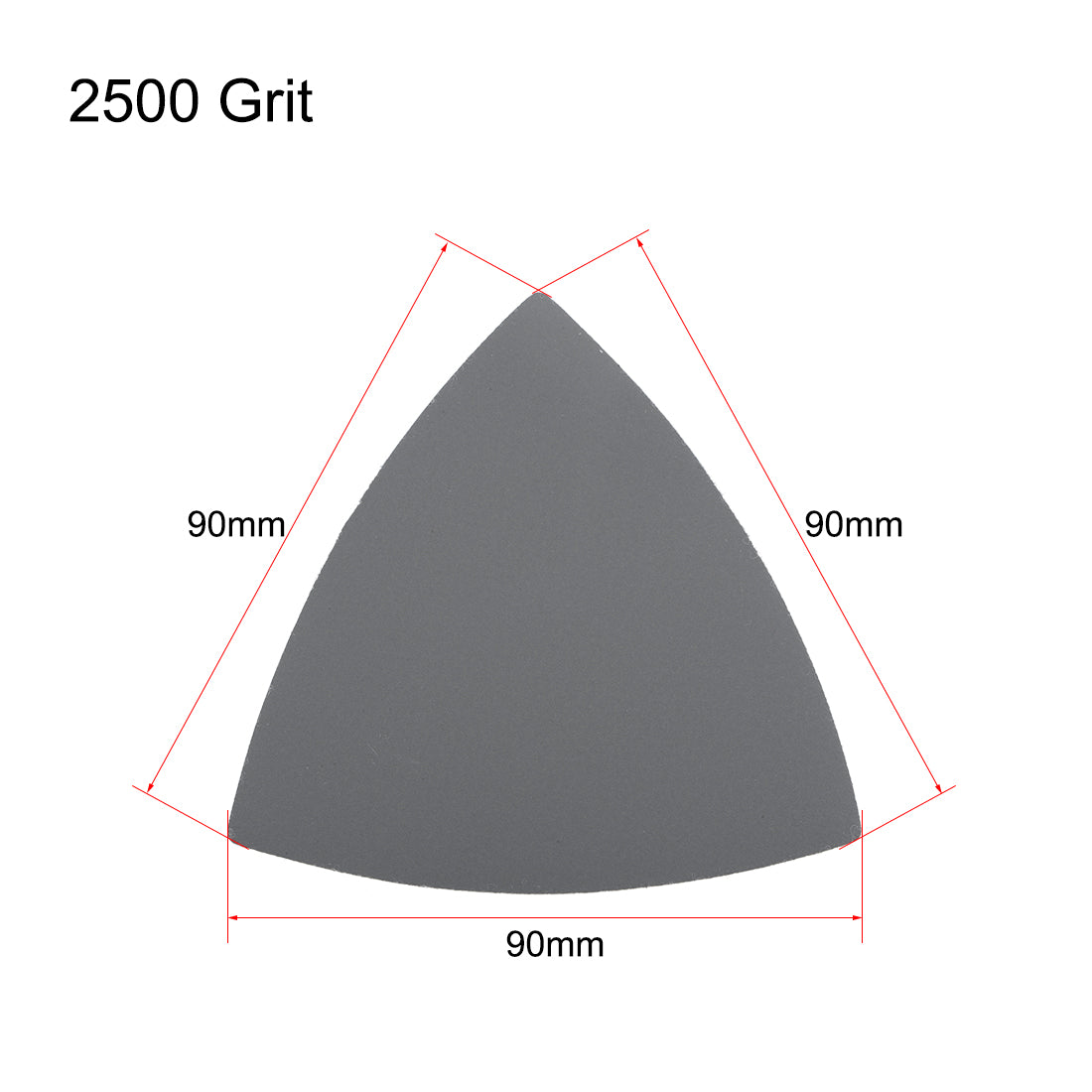 Harfington Triangle Detail Sander Sandpaper Hook and Loop 3-1/2 Inch 2500 Grit 12 Pcs