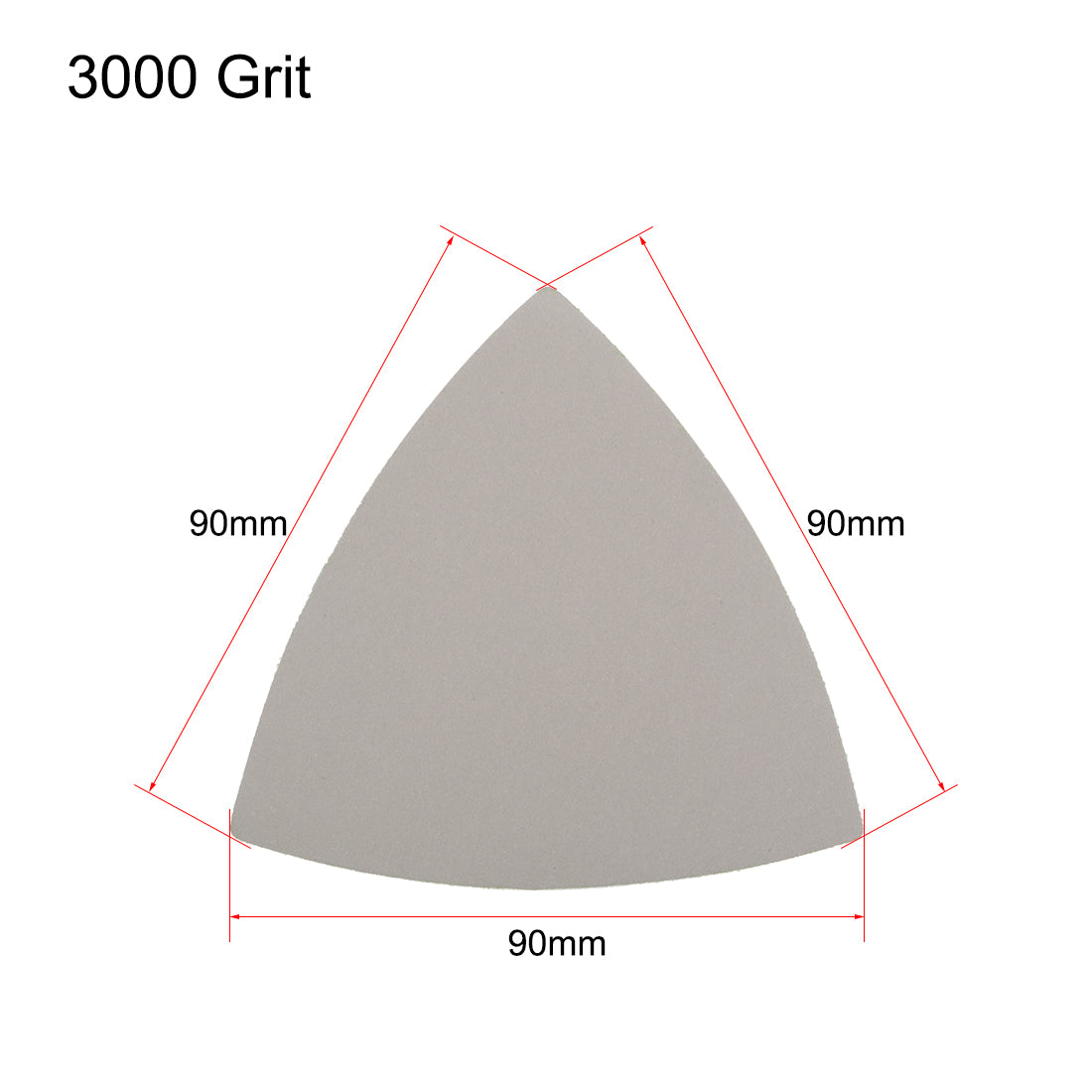 Harfington Triangle Detail Sander Sandpaper Hook and Loop 3-1/2 Inch 3000 Grit 3 Pcs
