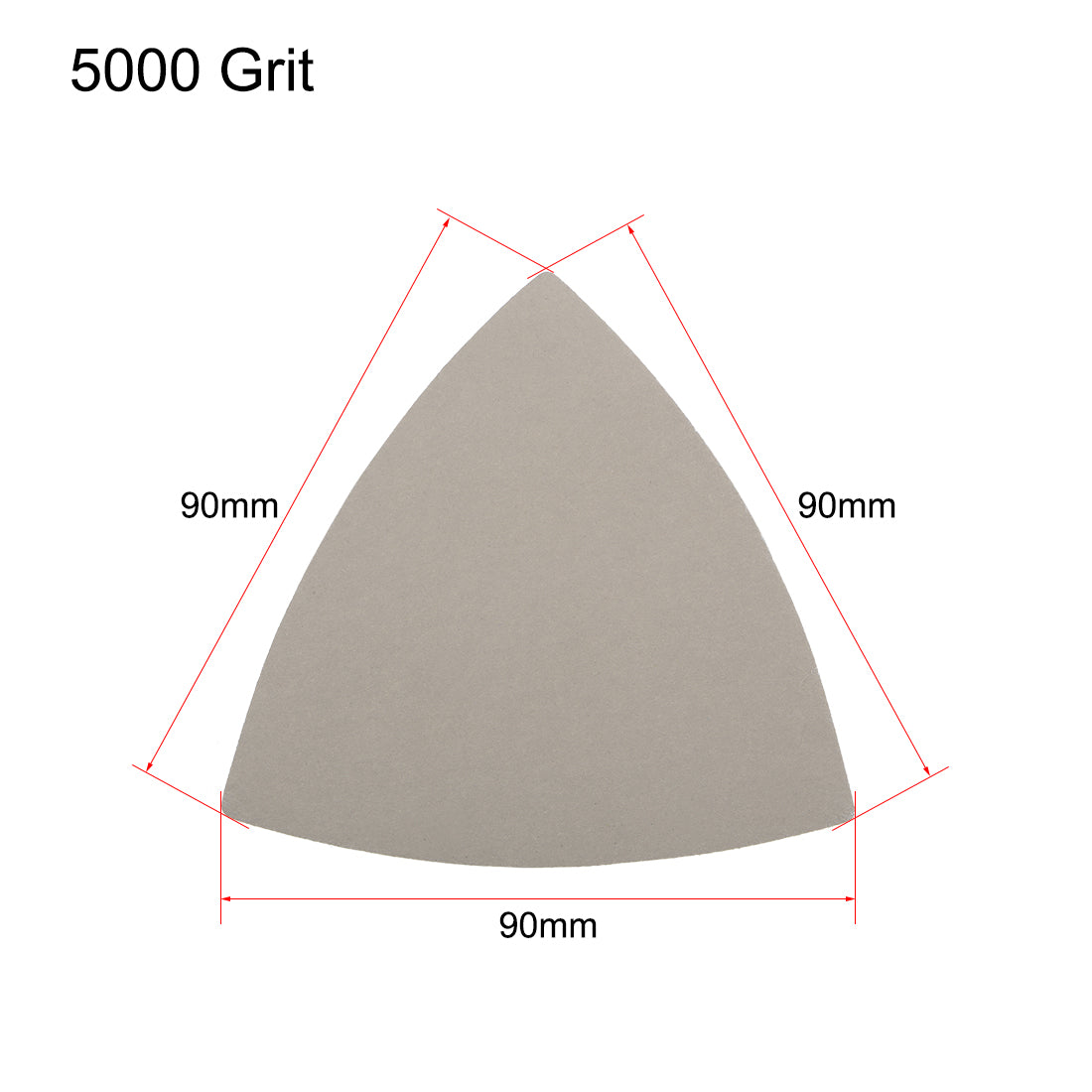 Harfington Triangle Detail Sander Sandpaper Hook and Loop 3-1/2 Inch 5000 Grit 12 Pcs