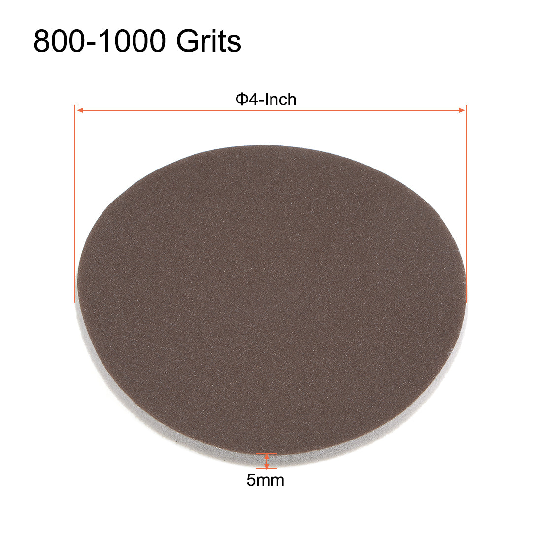 Harfington 4-Inch Sanding Sponge Hook and Loop Zirconium Corundum 800-1000 Grit 5 Pcs