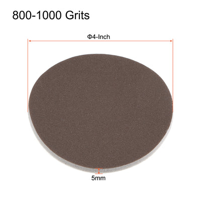 Harfington 4-Inch Sanding Sponge Hook and Loop Zirconium Corundum 800-1000 Grit 5 Pcs