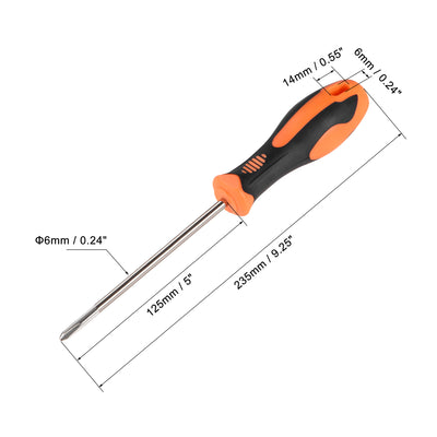 Harfington Phillips Magnetic Screwdriver Carbon Steel Round Shaft Non-Slip Handle