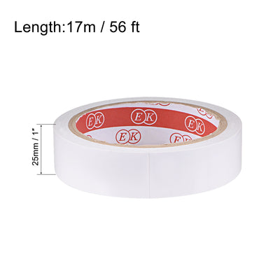 Harfington Caution Warning Sticker Adhesive Tape PVC Marking Tape, 56 Ft x 1 Inch(LxW), White for Workplace Wet Floor