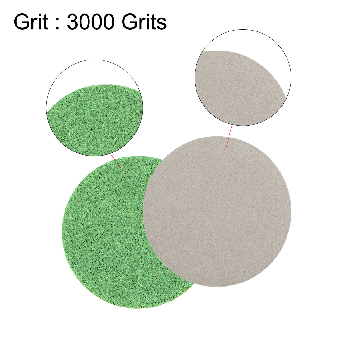 Harfington 1-Inch Hook and Loop Sanding Disc Wet / Dry Silicon Carbide 3000 Grit 50 Pcs