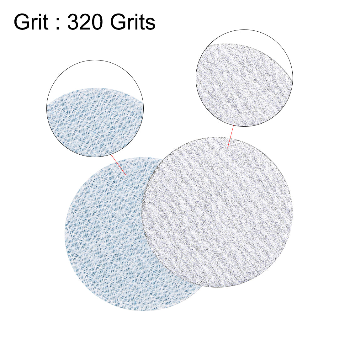 Harfington Hook and Loop Sanding Disc Aluminum Oxide Flocking Back Tool