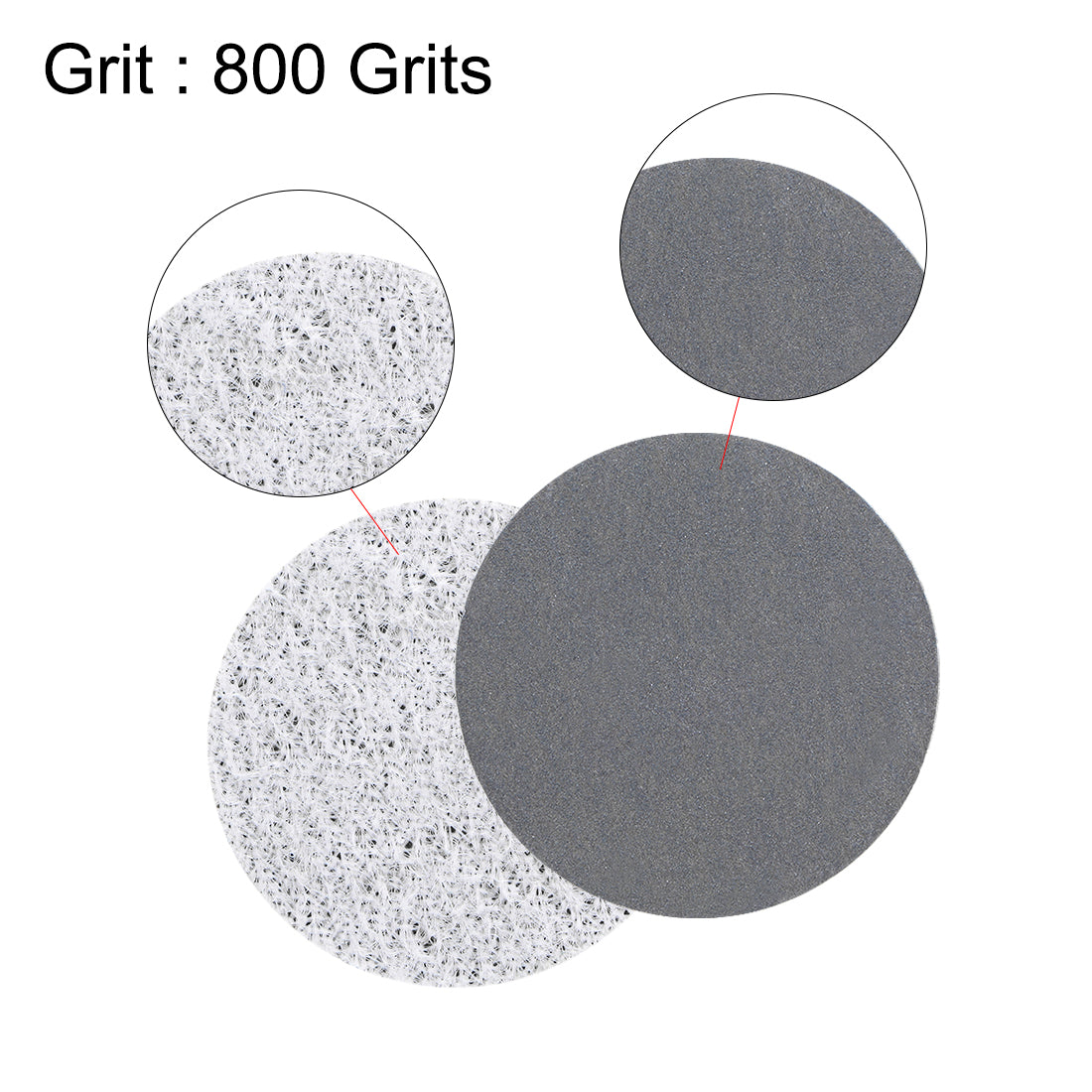 Harfington 1-Inch Hook and Loop Sanding Disc Aluminum Oxide Silicon Carbide 800 Grit 50pcs