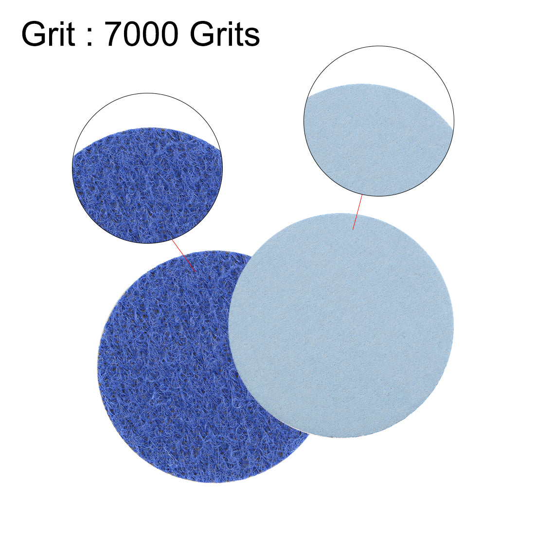 Harfington 1-Inch Hook and Loop Sanding Disc Aluminum Oxide Silicon Carbide 7000 Grit 50pcs