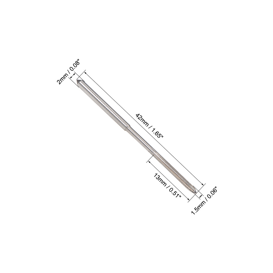 Harfington HSS M35 Round Shank Straight Flutes Machine Cutter Chucking Reamer 2 Pcs