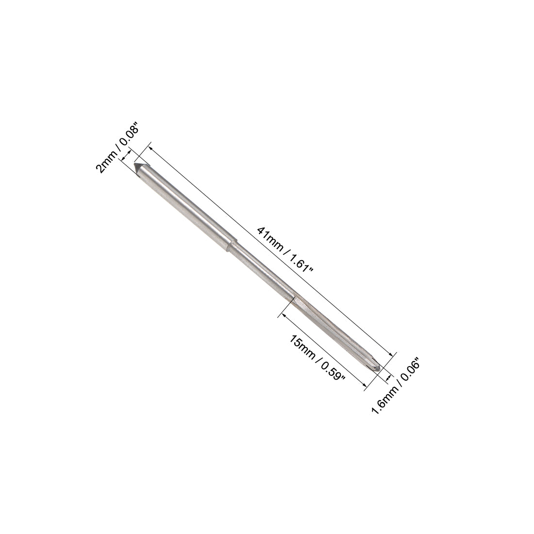 Harfington HSS M35 Round Shank Straight Flutes Machine Cutter Chucking Reamer 2 Pcs