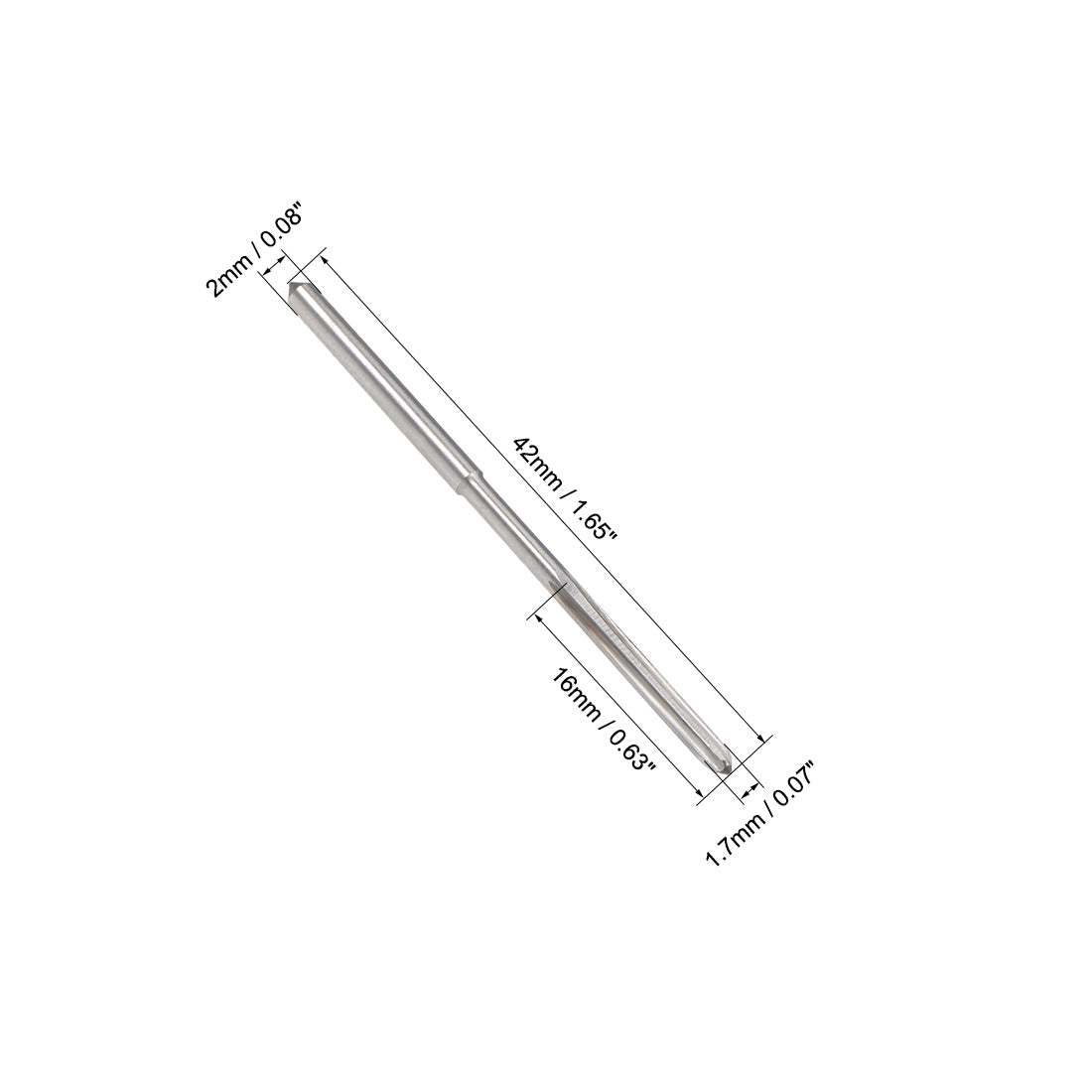 Harfington HSS M35 Round Shank Straight Flutes Machine Cutter Chucking Reamer 2 Pcs