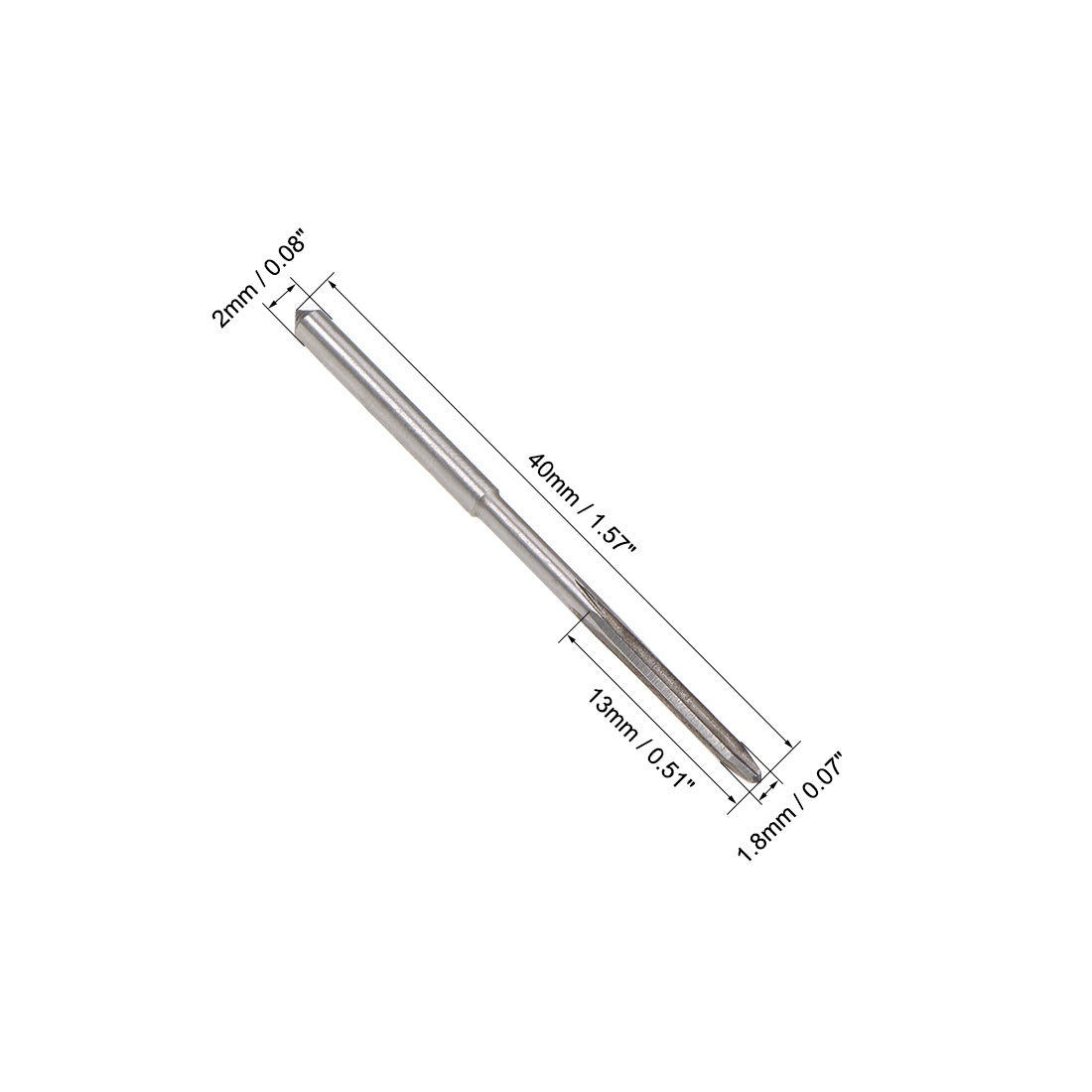 Harfington HSS M35 Round Shank Straight Flutes Machine Cutter Chucking Reamer 2 Pcs