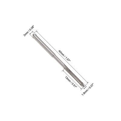 Harfington HSS M35 Round Shank Straight Flutes Machine Cutter Chucking Reamer 2 Pcs