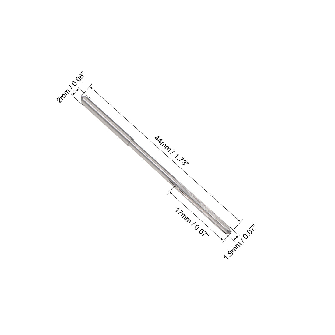 Harfington HSS M35 Round Shank Straight Flutes Machine Cutter Chucking Reamer 2 Pcs