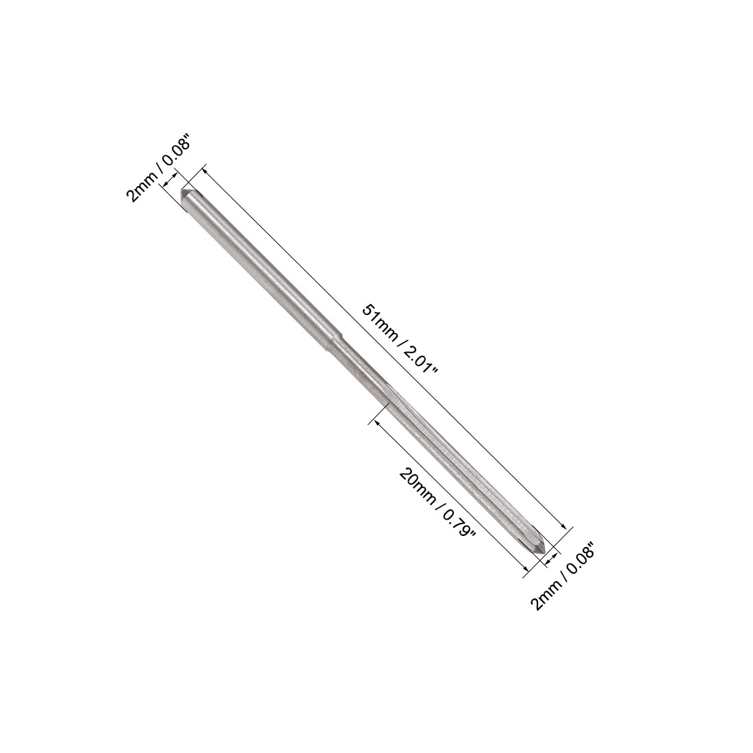 Harfington HSS M35 Round Shank Straight Flutes Machine Cutter Chucking Reamer 2 Pcs