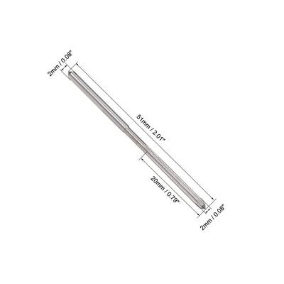 Harfington HSS M35 Round Shank Straight Flutes Machine Cutter Chucking Reamer 2 Pcs