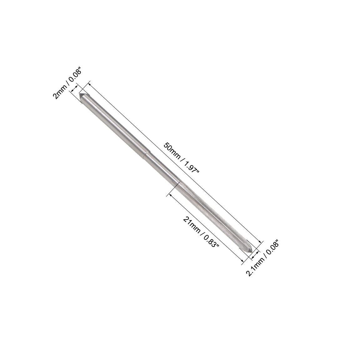 Harfington HSS M35 Round Shank Straight Flutes Machine Cutter Chucking Reamer 2 Pcs